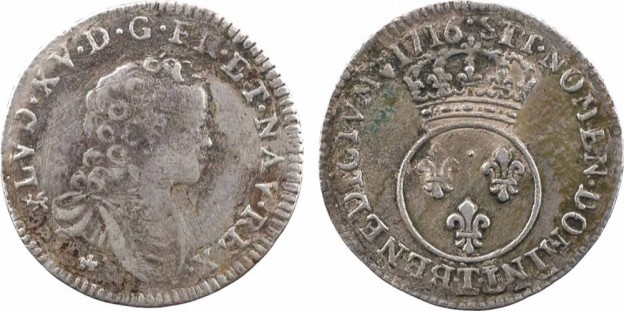 ソブリン債 シャルル6世のブラン 銀貨 1385年-1417年 ヴァロワ朝 AO13